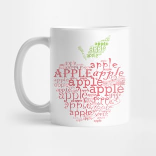 Typographic apple Mug